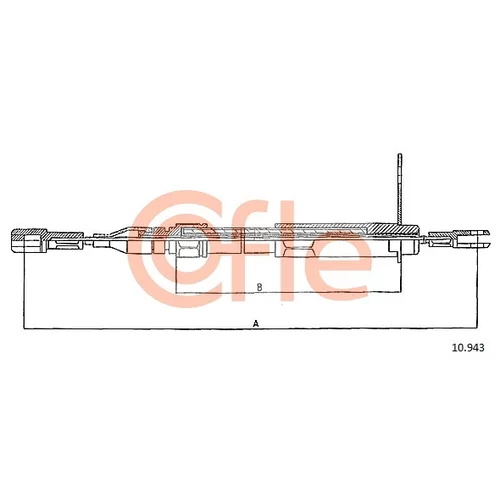 Ťažné lanko parkovacej brzdy COFLE 10.943