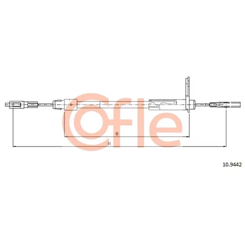 Ťažné lanko parkovacej brzdy COFLE 10.9442