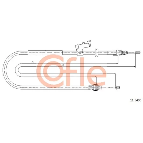 Ťažné lanko parkovacej brzdy COFLE 11.5495