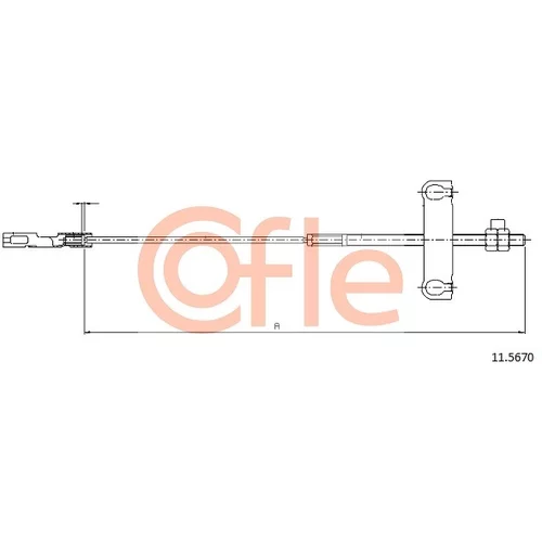 Ťažné lanko parkovacej brzdy COFLE 11.5670