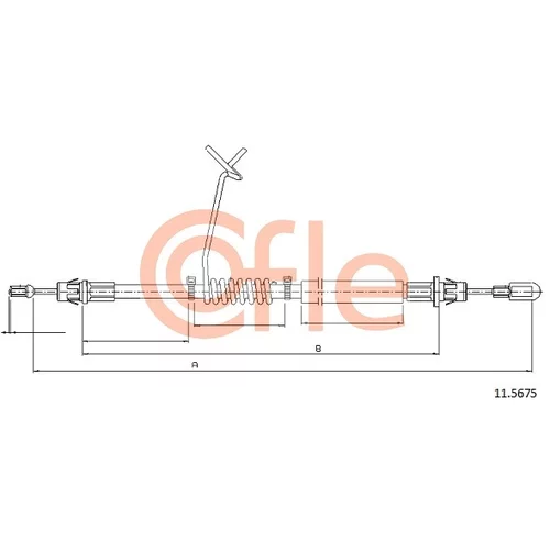 Ťažné lanko parkovacej brzdy 11.5675 /COFLE/