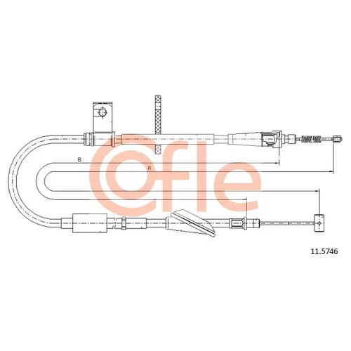 Ťažné lanko parkovacej brzdy COFLE 11.5746