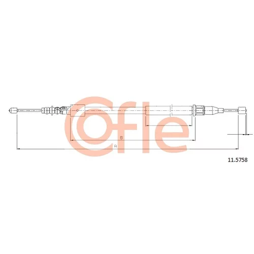 Ťažné lanko parkovacej brzdy COFLE 11.5758