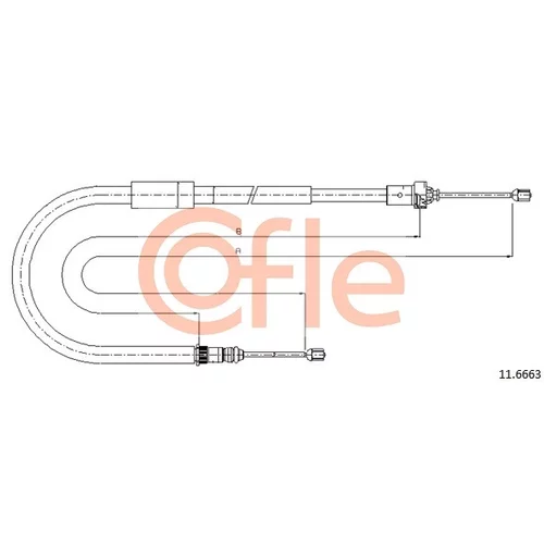 Ťažné lanko parkovacej brzdy COFLE 11.6663