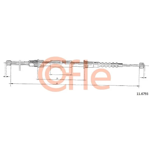 Ťažné lanko parkovacej brzdy COFLE 11.6793