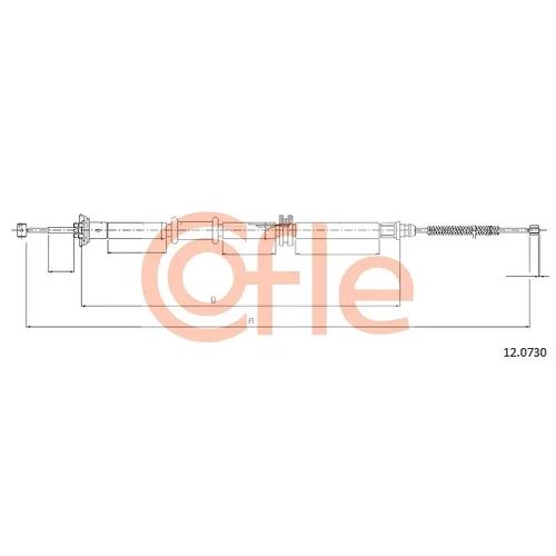 Ťažné lanko parkovacej brzdy COFLE 12.0730