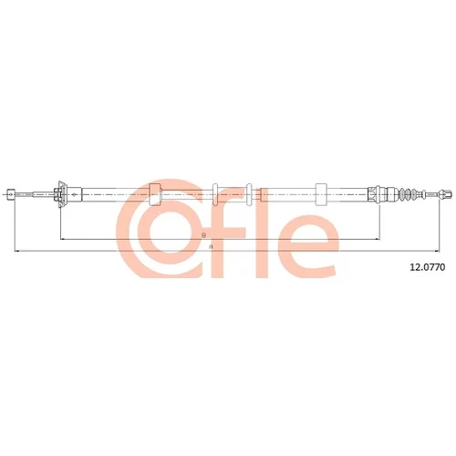 Ťažné lanko parkovacej brzdy COFLE 12.0770