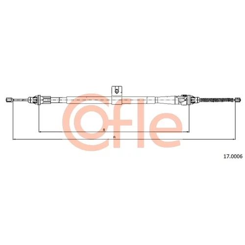 Ťažné lanko parkovacej brzdy COFLE 17.0006