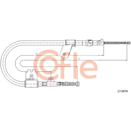 Ťažné lanko parkovacej brzdy COFLE 17.0074