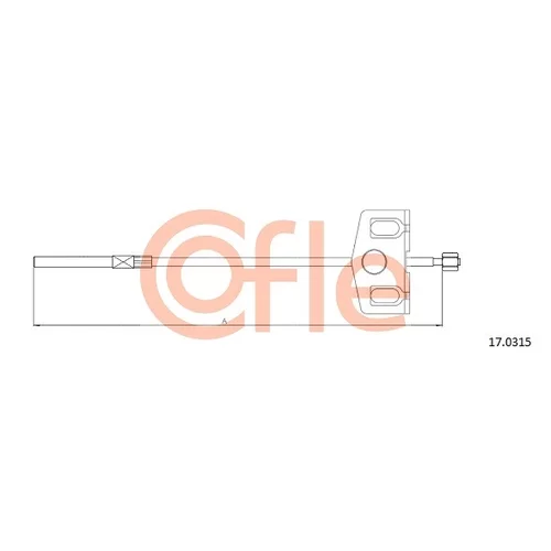 Ťažné lanko parkovacej brzdy COFLE 17.0315