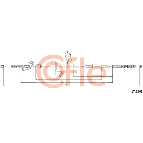 Ťažné lanko parkovacej brzdy COFLE 17.1563