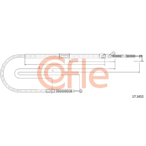 Ťažné lanko parkovacej brzdy COFLE 17.1652