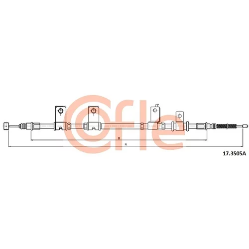 Ťažné lanko parkovacej brzdy COFLE 17.3505A