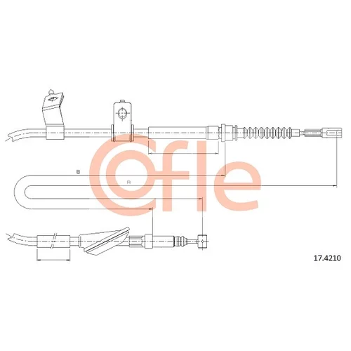 Ťažné lanko parkovacej brzdy COFLE 17.4210