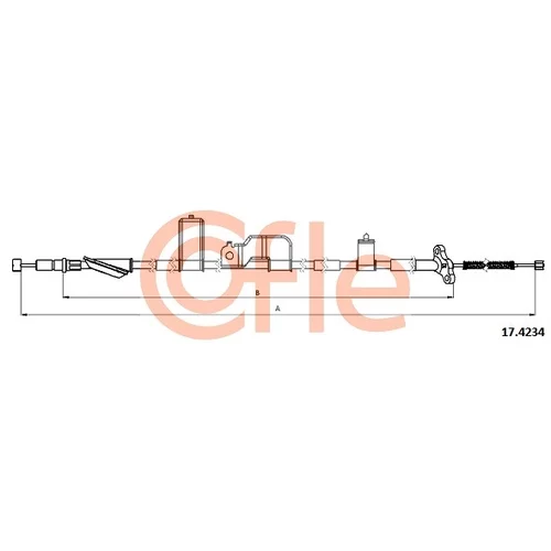 Ťažné lanko parkovacej brzdy COFLE 17.4234