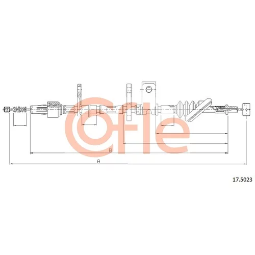 Ťažné lanko parkovacej brzdy COFLE 17.5023