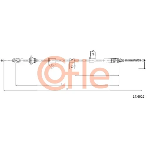 Ťažné lanko parkovacej brzdy COFLE 17.6026