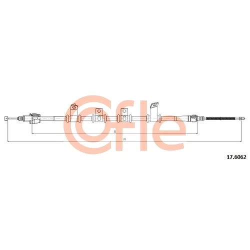 Ťažné lanko parkovacej brzdy COFLE 17.6062