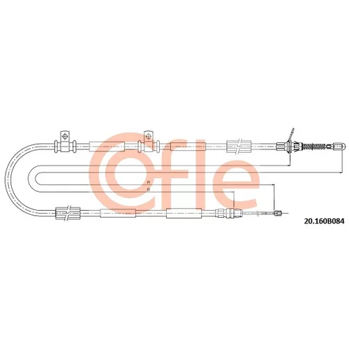 Ťažné lanko parkovacej brzdy 20.160B084 /COFLE/