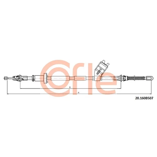 Ťažné lanko parkovacej brzdy COFLE 20.160B507