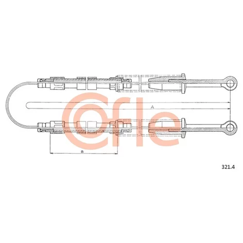 Ťažné lanko parkovacej brzdy COFLE 321.4