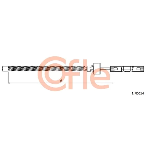 Ťažné lanko parkovacej brzdy COFLE 92.1.FD014