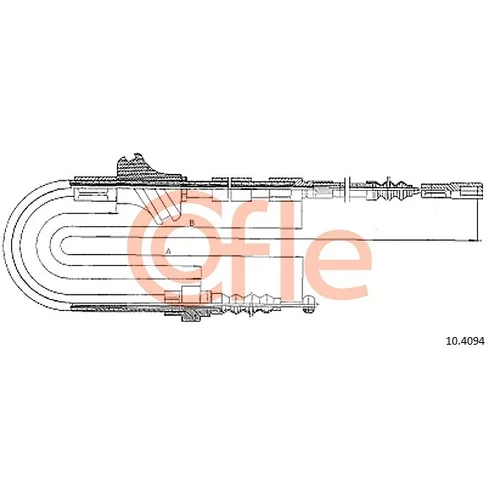 Ťažné lanko parkovacej brzdy COFLE 92.10.4094