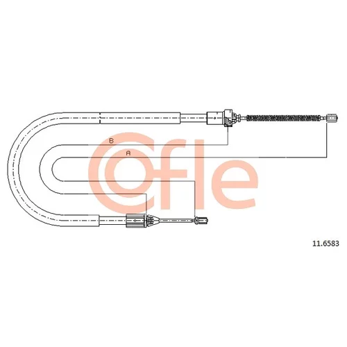 Ťažné lanko parkovacej brzdy COFLE 92.11.6583