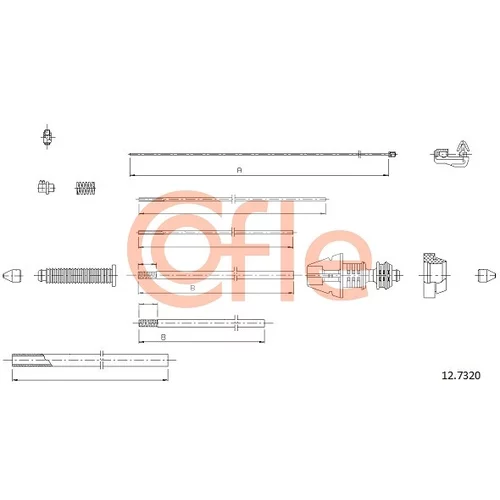 Plynové lanko COFLE 92.12.7320