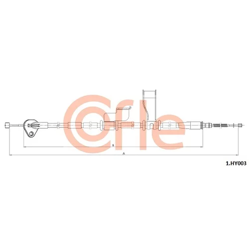 Ťažné lanko parkovacej brzdy COFLE 1.HY003