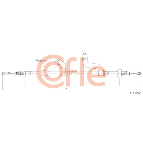 Ťažné lanko parkovacej brzdy COFLE 1.KI017