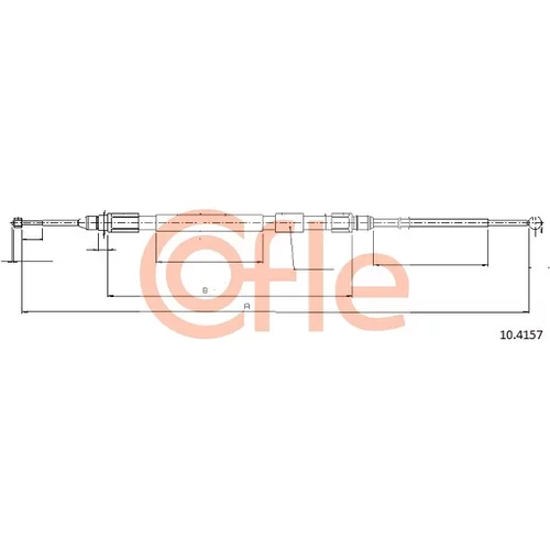 Ťažné lanko parkovacej brzdy COFLE 10.4157