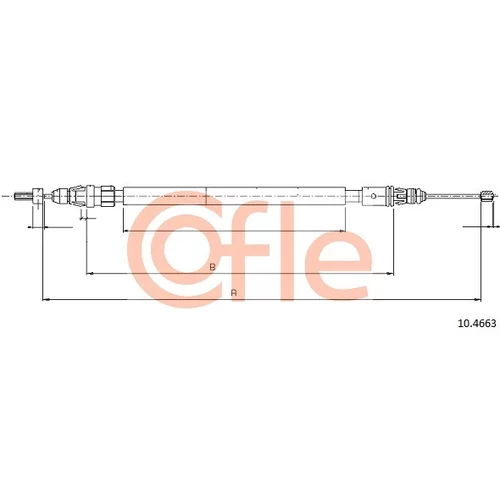 Ťažné lanko parkovacej brzdy 10.4663 /COFLE/