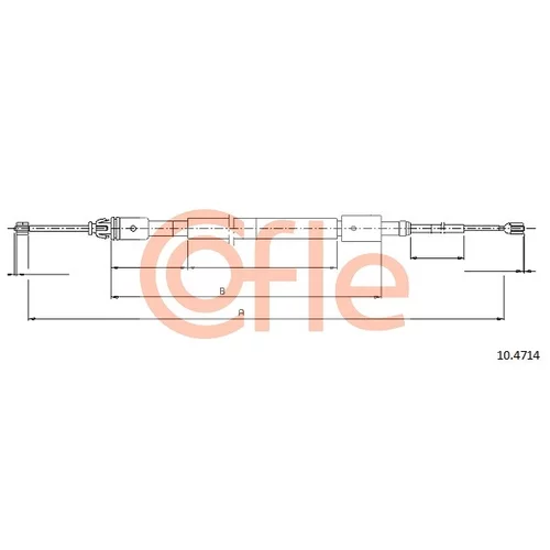Ťažné lanko parkovacej brzdy COFLE 10.4714