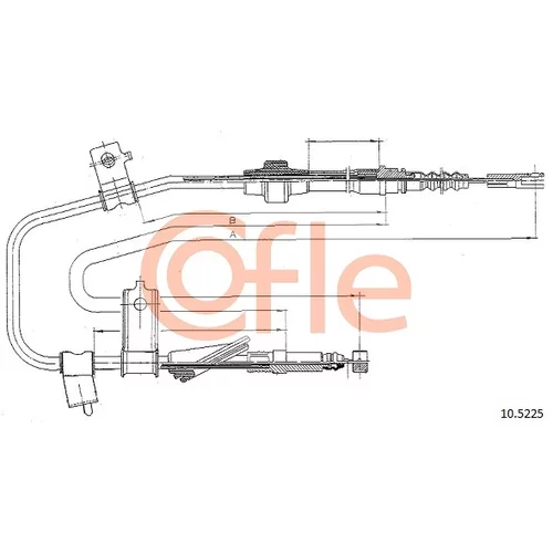 Ťažné lanko parkovacej brzdy COFLE 10.5225