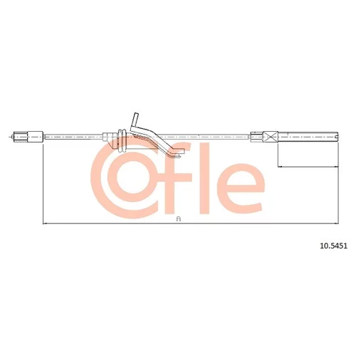 Ťažné lanko parkovacej brzdy COFLE 10.5451
