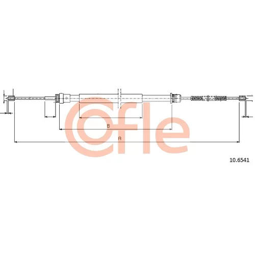 Ťažné lanko parkovacej brzdy COFLE 10.6541