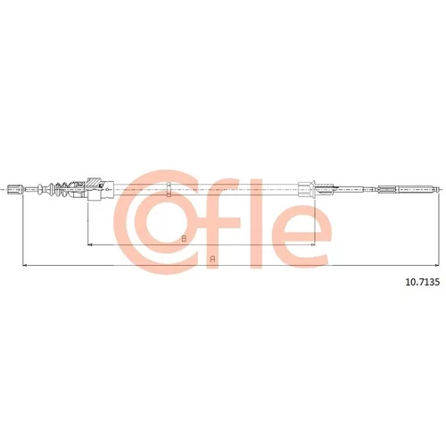Ťažné lanko parkovacej brzdy COFLE 10.7135