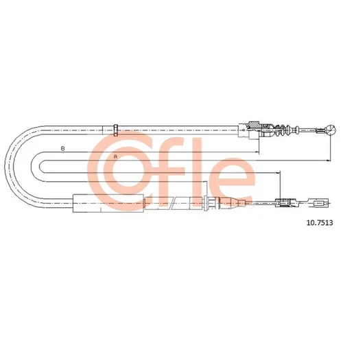 Ťažné lanko parkovacej brzdy COFLE 10.7513