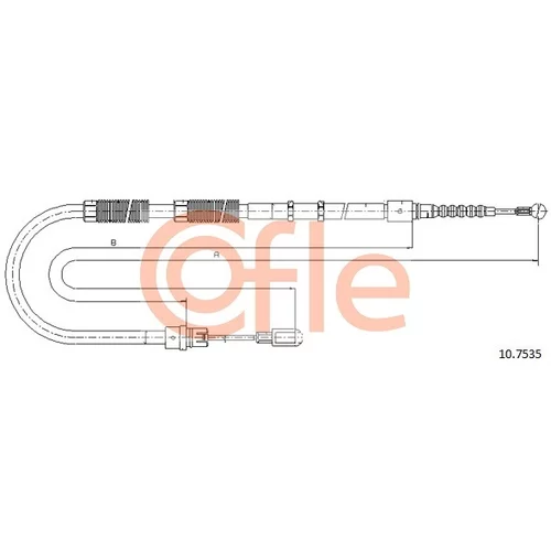 Ťažné lanko parkovacej brzdy COFLE 10.7535