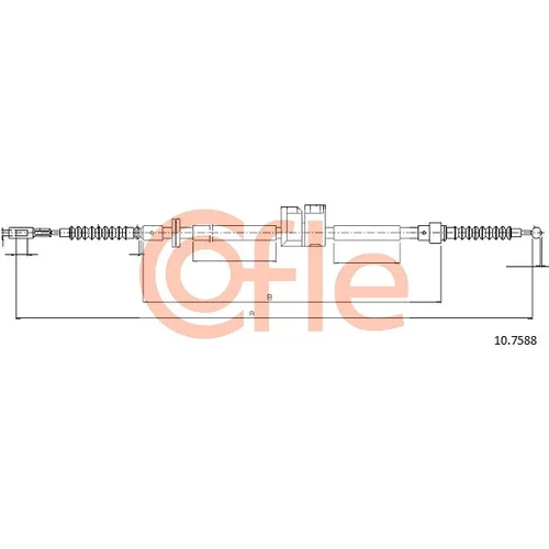 Ťažné lanko parkovacej brzdy COFLE 10.7588