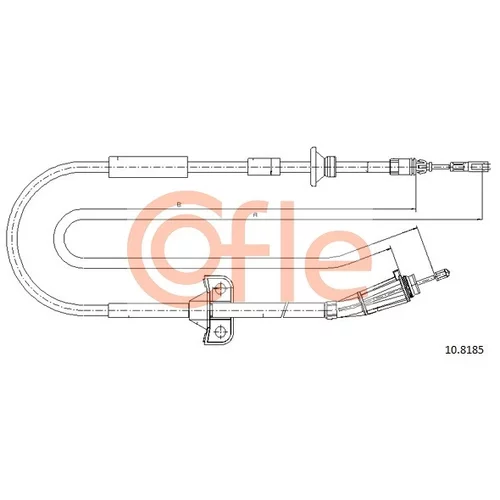 Ťažné lanko parkovacej brzdy COFLE 10.8185