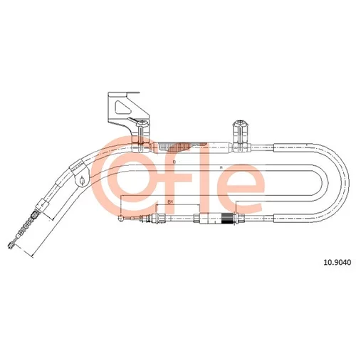 Ťažné lanko parkovacej brzdy COFLE 10.9040