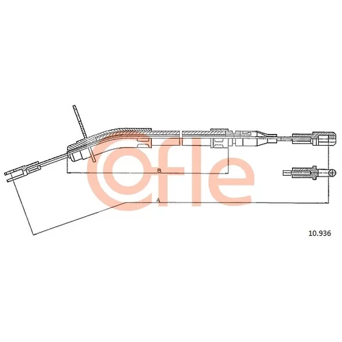 Ťažné lanko parkovacej brzdy COFLE 10.936