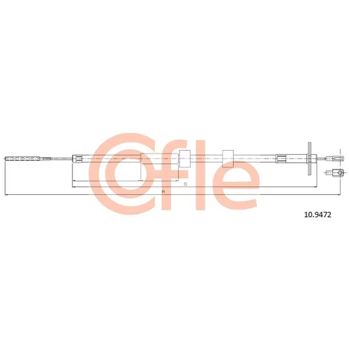 Ťažné lanko parkovacej brzdy COFLE 10.9472