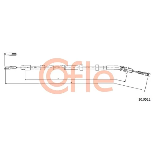 Ťažné lanko parkovacej brzdy COFLE 10.9512