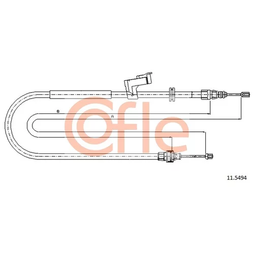 Ťažné lanko parkovacej brzdy COFLE 11.5494