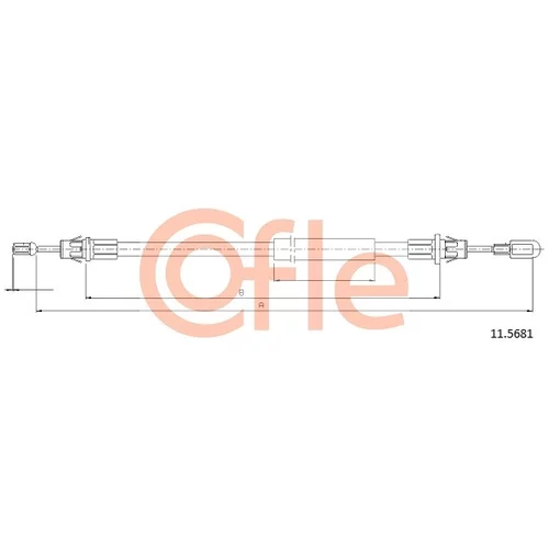 Ťažné lanko parkovacej brzdy COFLE 11.5681