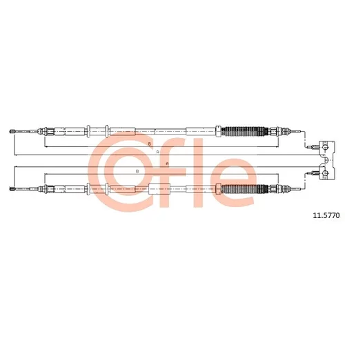 Ťažné lanko parkovacej brzdy COFLE 11.5770