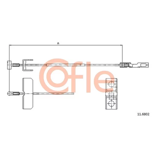 Ťažné lanko parkovacej brzdy COFLE 11.6802